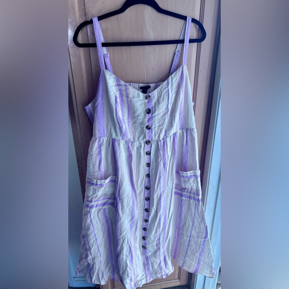 NWT Torrid Size 2 Pastel Striped Striped Button-Down Dress